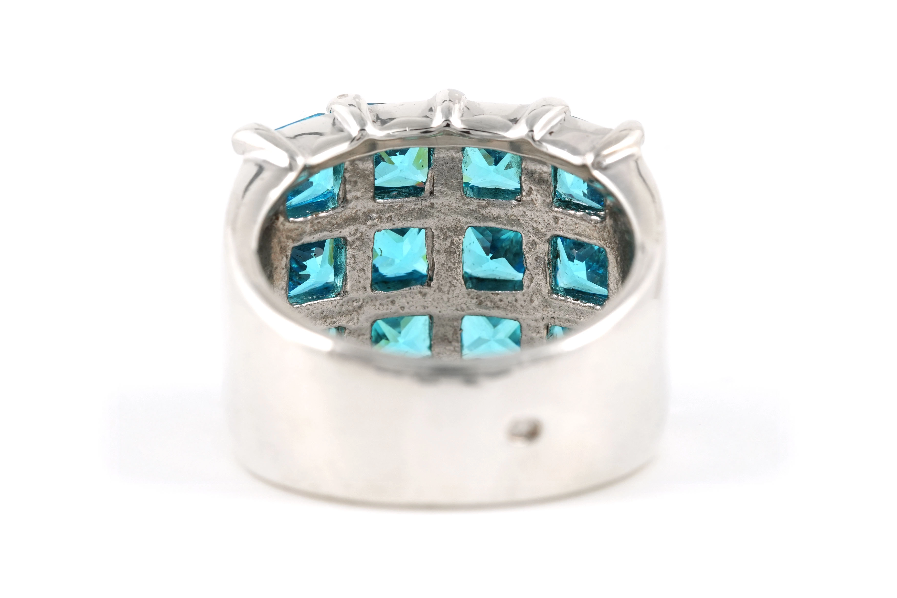 Bague contemporaine en argent 925 sertie de zirconiums - - 4