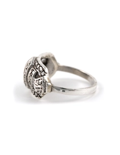 Bague Art Déco en argent 835 sertie de marcassites - - 3