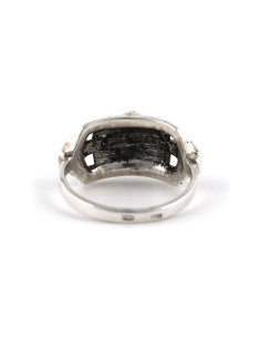 Bague Art Déco en argent 835 sertie de marcassites - - 4