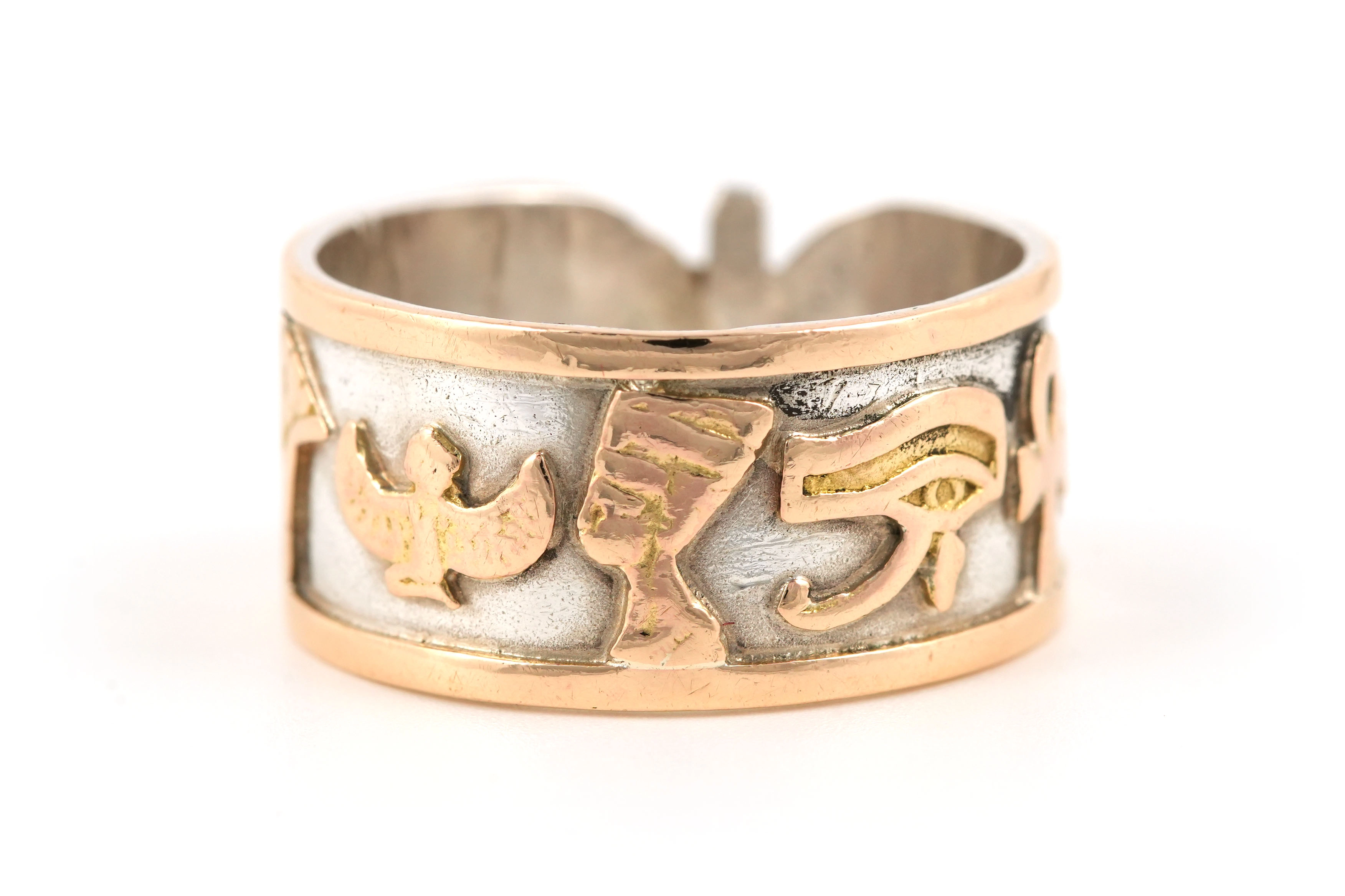 Bague Années 70 en argent et or jaune 18 carats - - 4