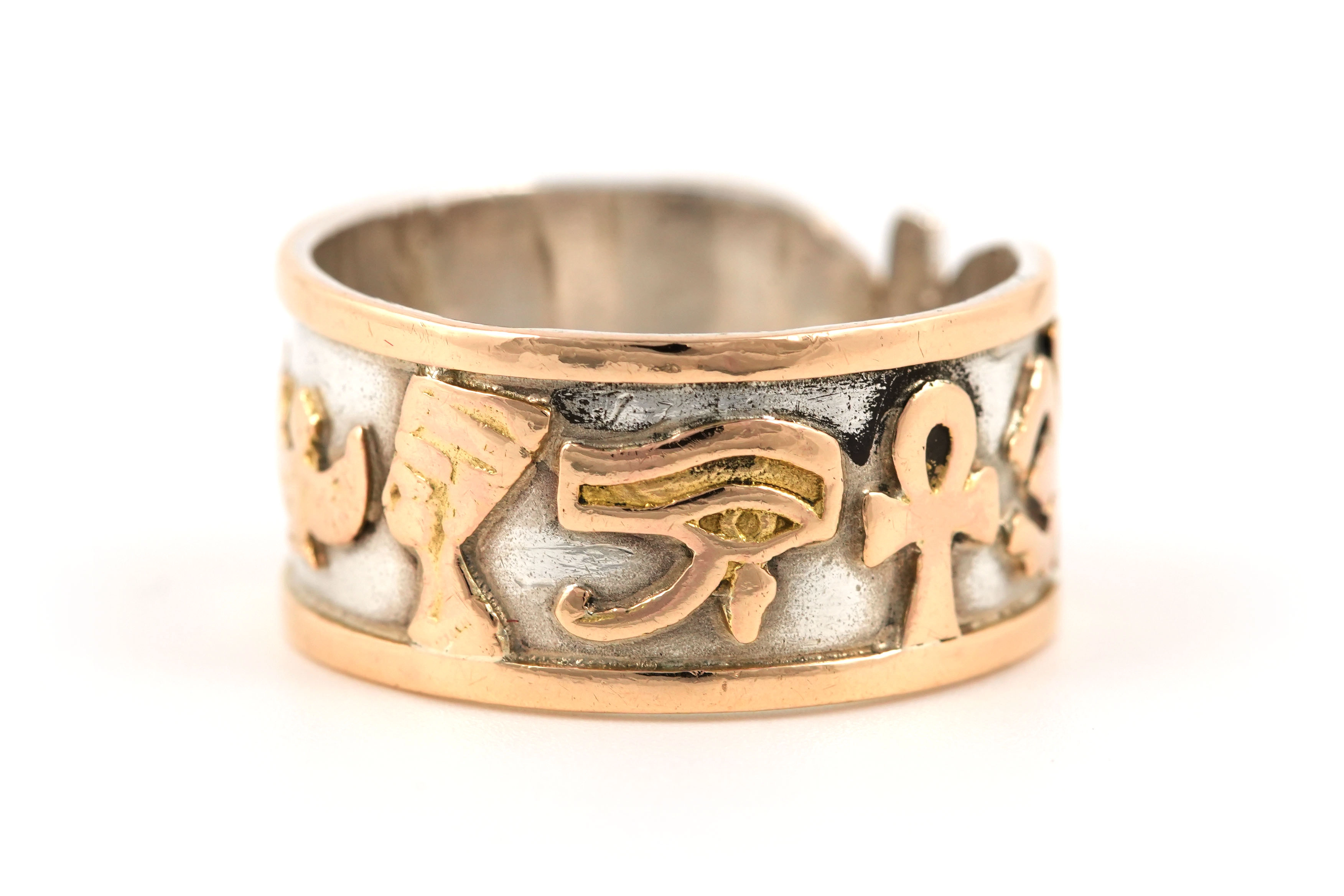 Bague Années 70 en argent et or jaune 18 carats - - 5