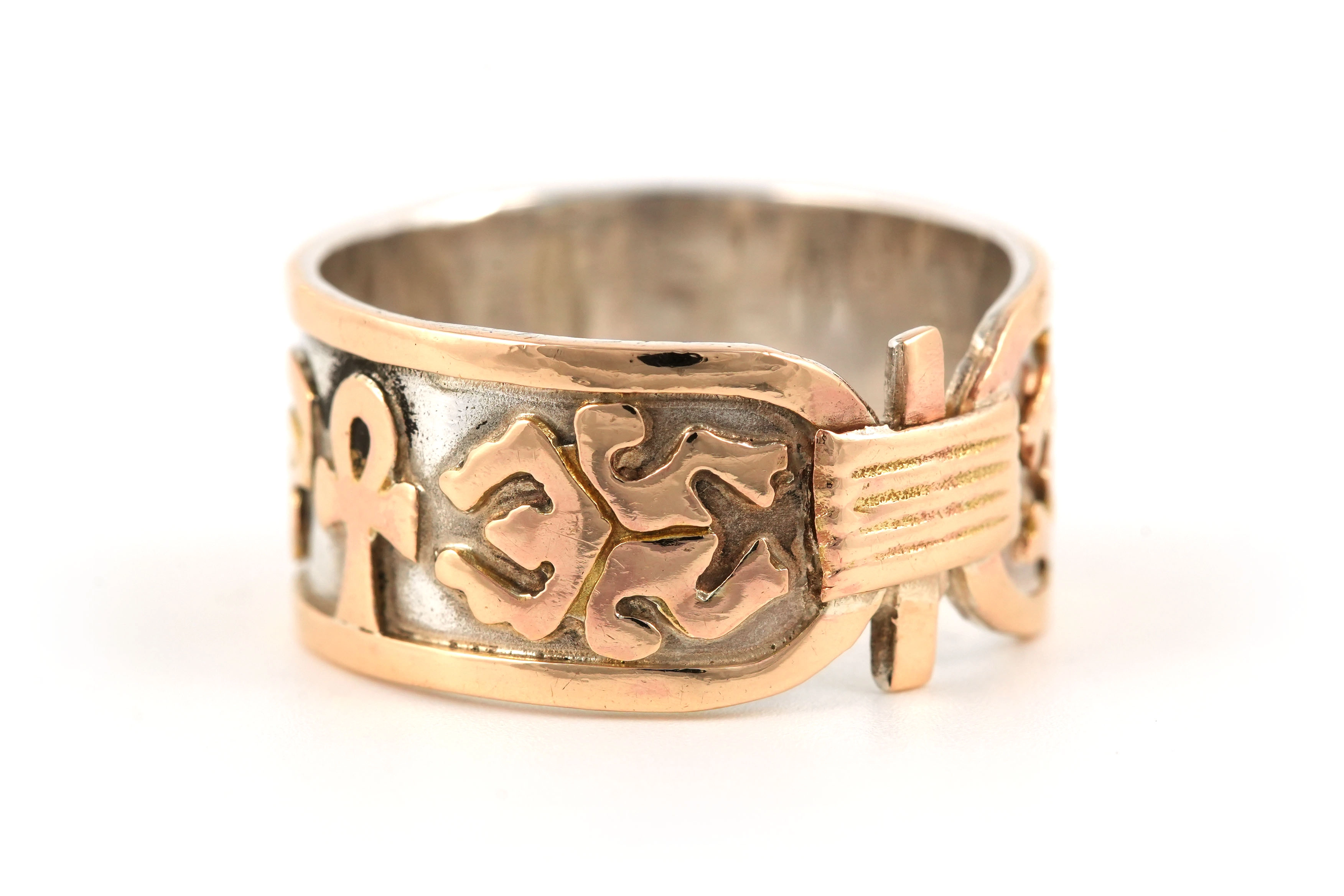 Bague Années 70 en argent et or jaune 18 carats - - 6