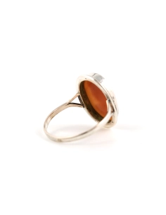 Bague Années 50 en argent 800 sertie d'un camée - - 5