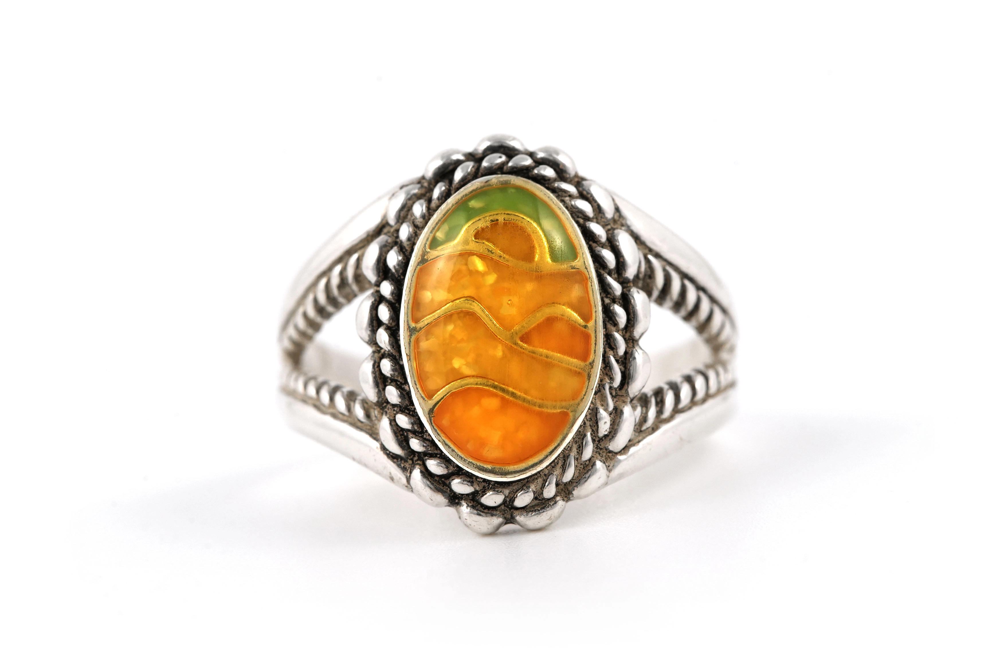 Bague contemporaine Carolyn Pollack en argent 925 sertie d'émail - - 1