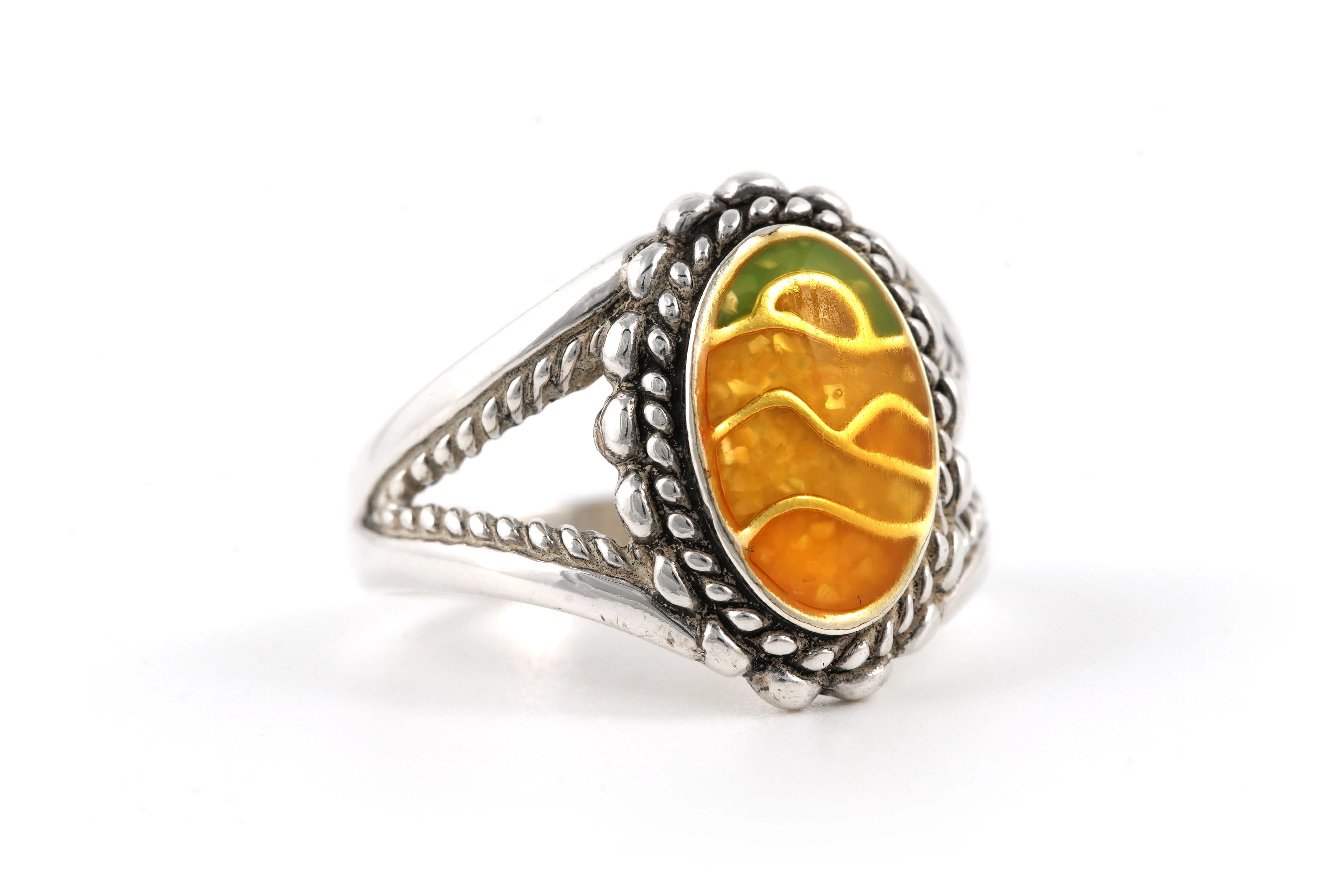 Bague contemporaine Carolyn Pollack en argent 925 sertie d'émail - - 6