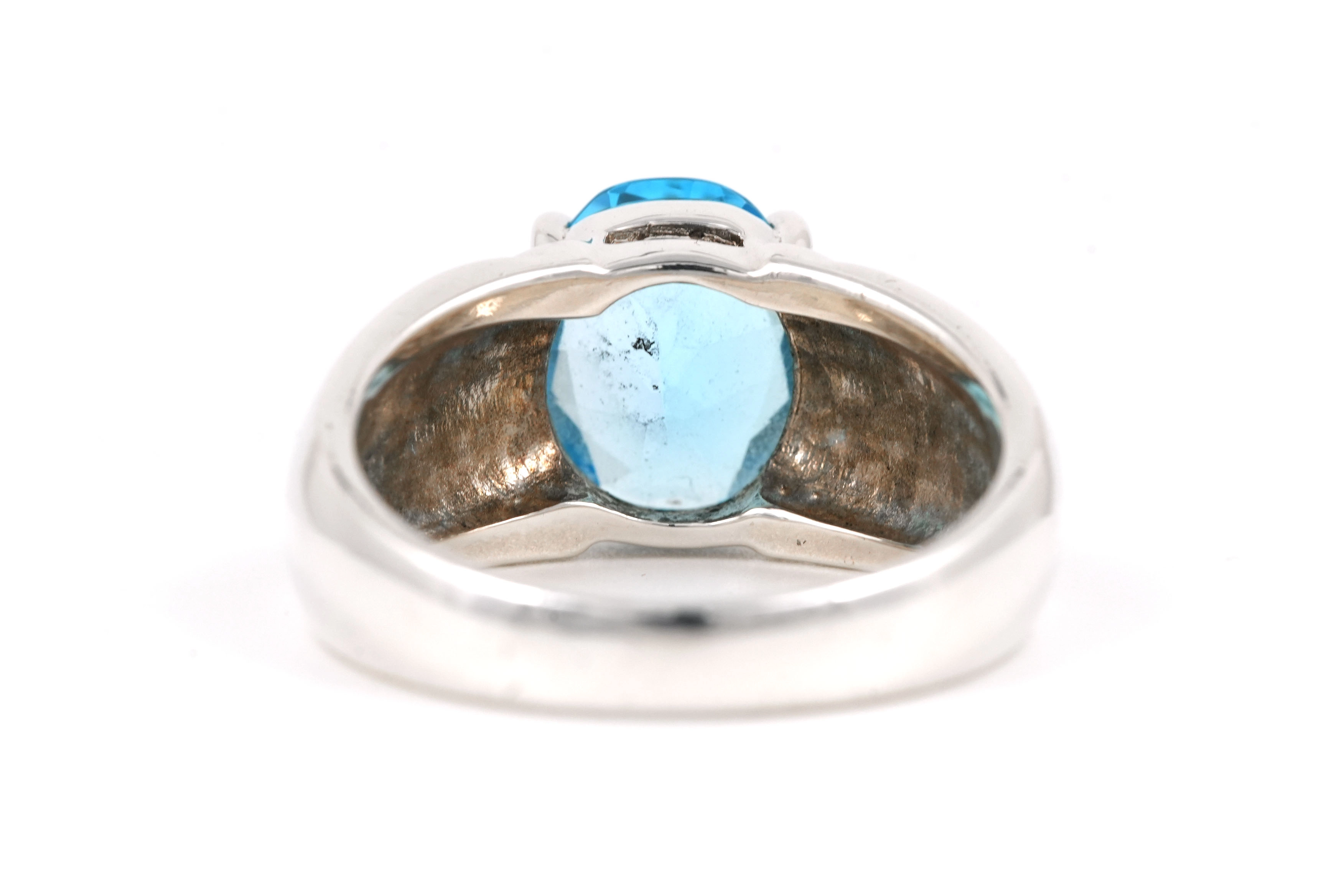 Bague contemporaine en argent 925 sertie d'une topaze - - 4