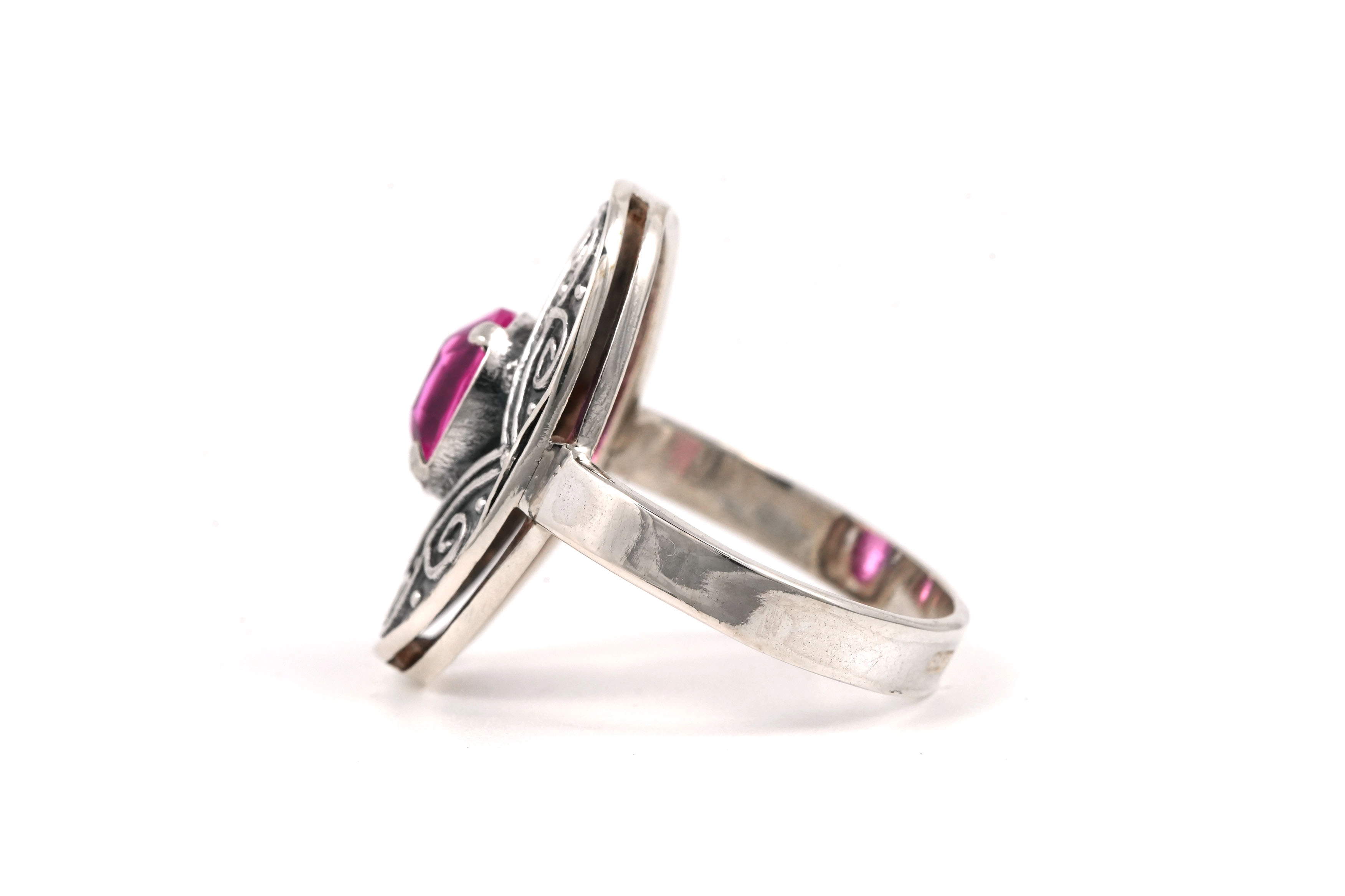 Bague Années 70 en argent 875 sertie d'une tourmaline - - 3