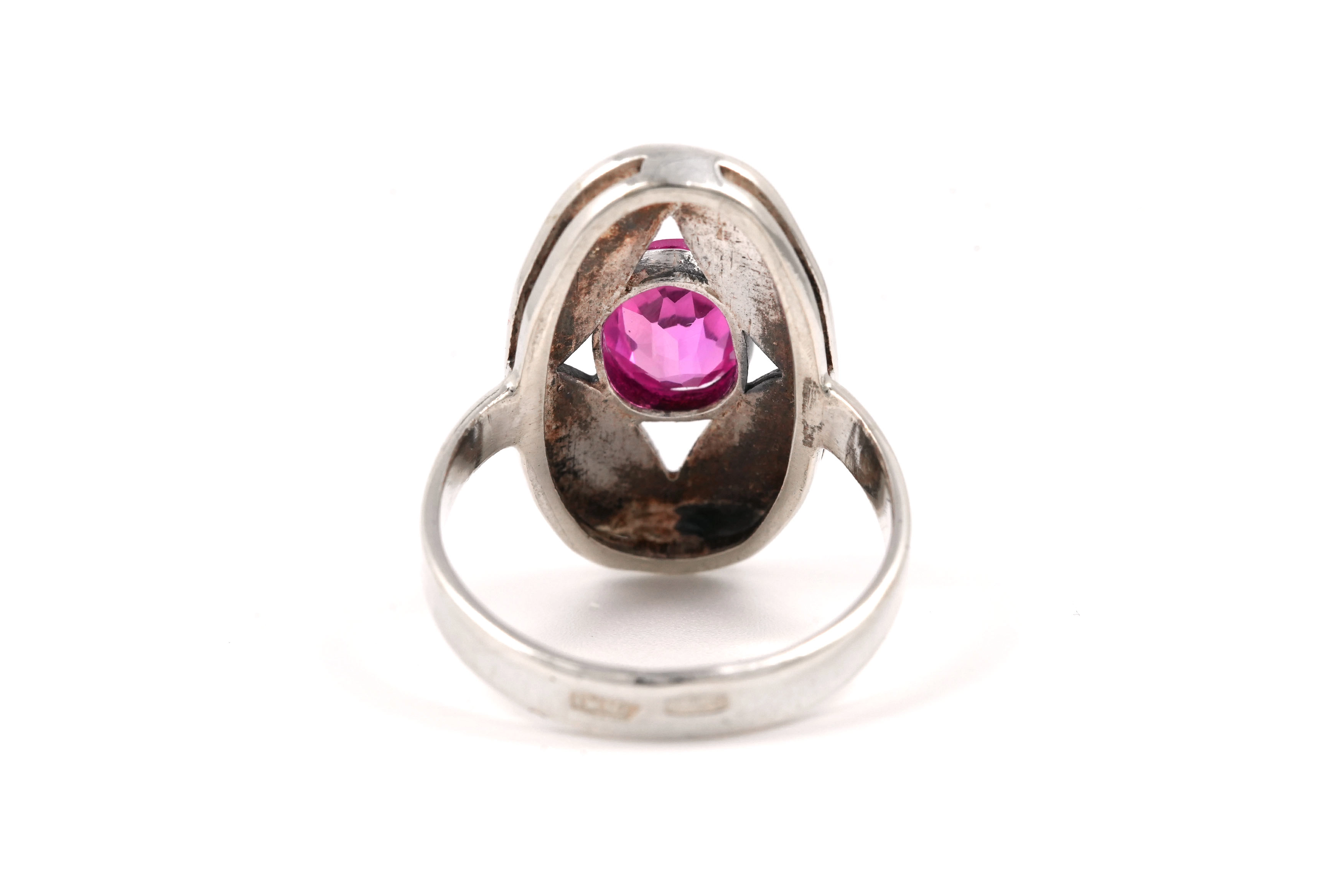 Bague Années 70 en argent 875 sertie d'une tourmaline - - 5