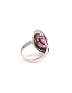 Bague Années 70 en argent 875 sertie d'une tourmaline - - 6