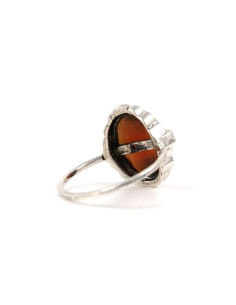 Bague Art Déco en argent 835 sertie d'un camée et de marcassites - - 5