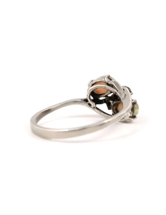 Bague contemporaine en argent 925 sertie d'opales et de zirconiums - - 5