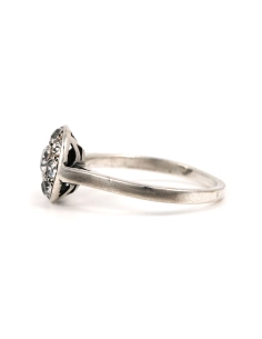 Bague Art Déco en argent sertie de strass - - 3