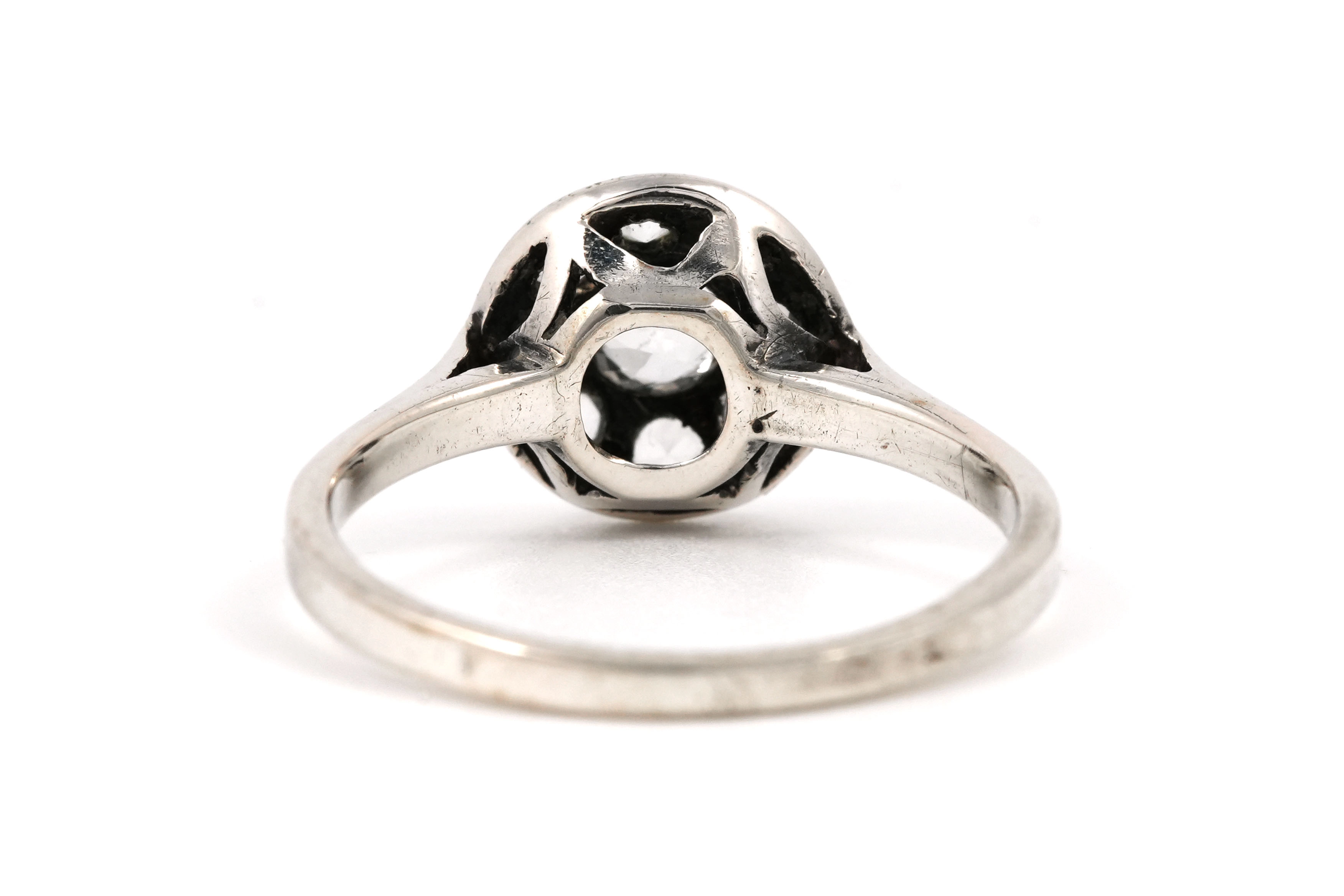 Bague Art Déco en argent sertie de strass - - 4