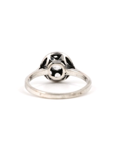 Bague Art Déco en argent sertie de strass - - 4