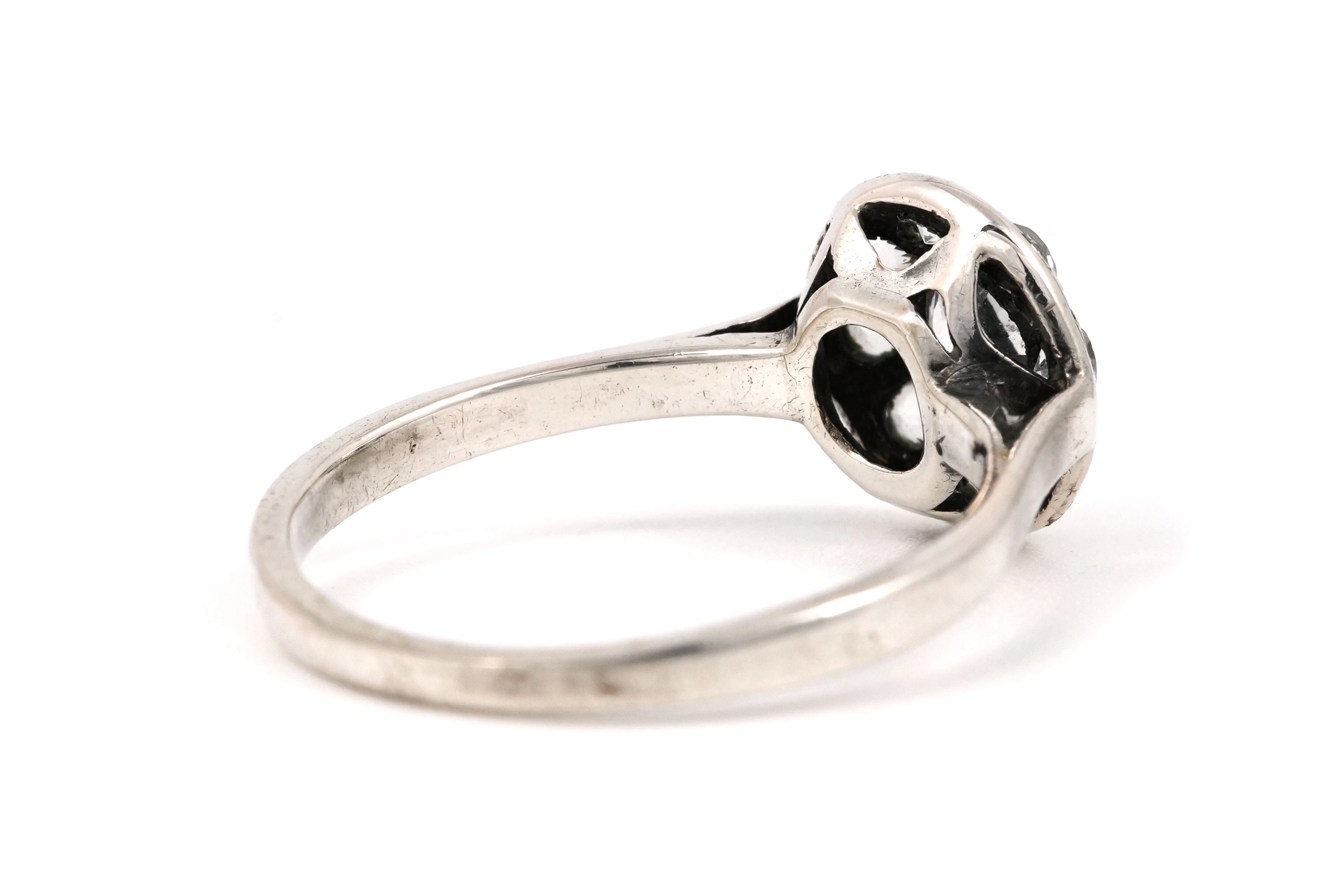 Bague Art Déco en argent sertie de strass - - 5