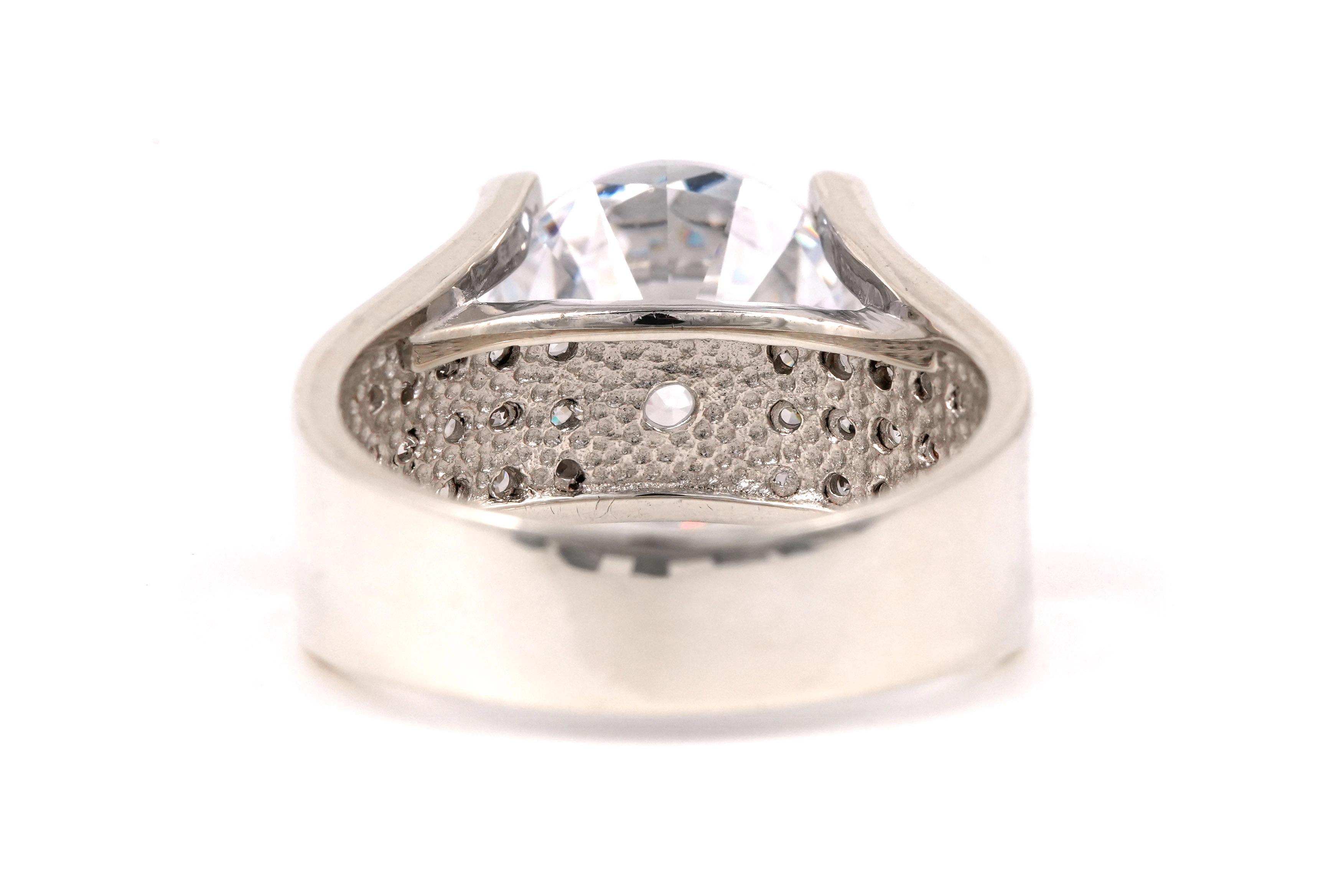 Bague contemporaine en argent 925 sertie de zirconiums - - 4