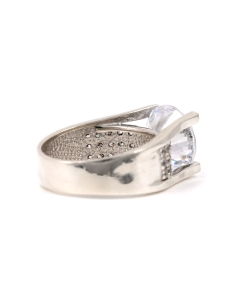 Bague contemporaine en argent 925 sertie de zirconiums - - 5