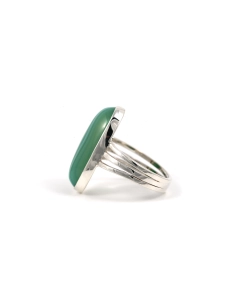 Bague Années 70 en argent sertie d'une agate - - 3