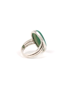 Bague Années 70 en argent sertie d'une agate - - 5