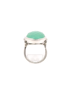 Bague contemporaine en argent sertie d'une calcédoine - - 4