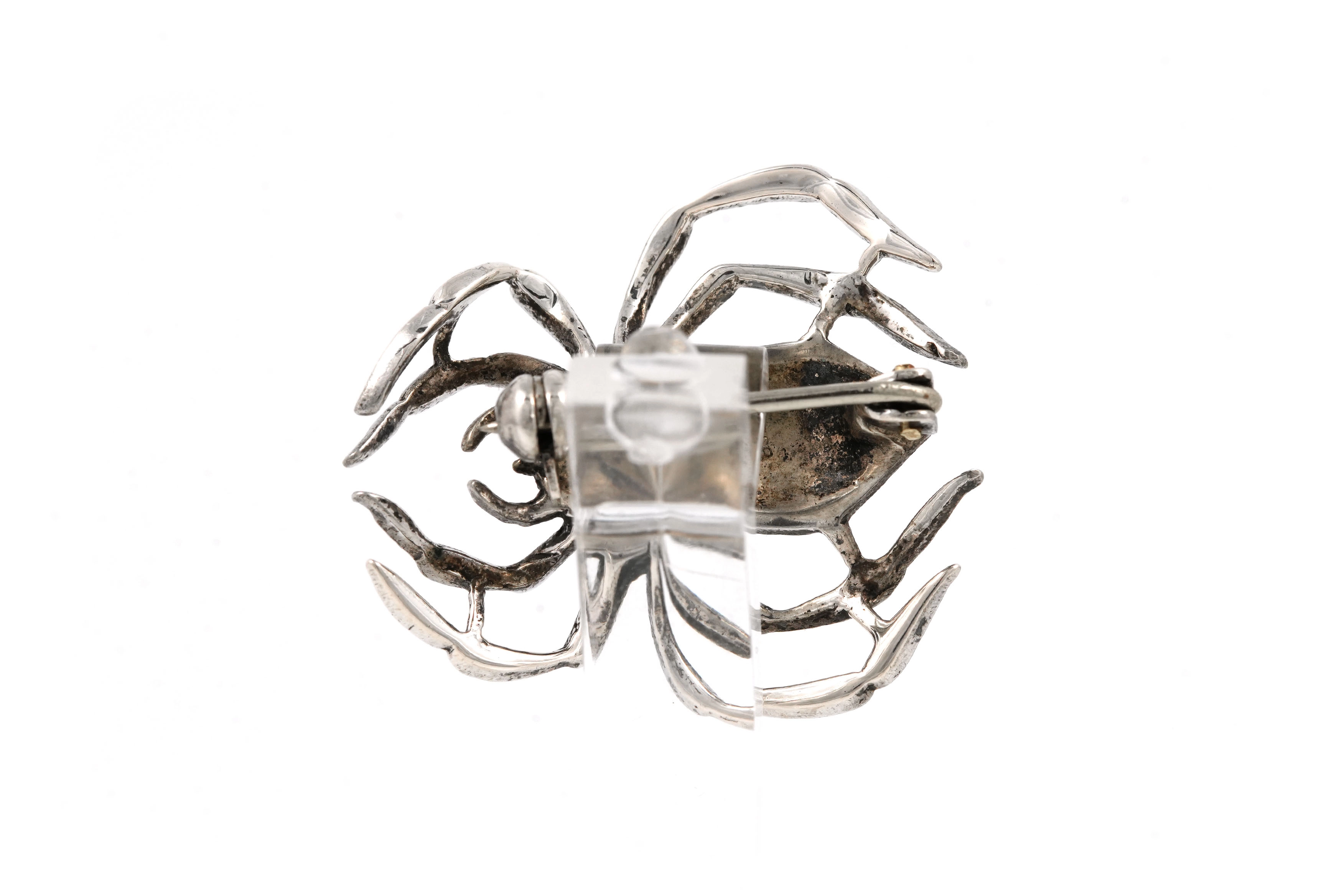 Broche Art Déco en argent 835 sertie de marcassites - - 4
