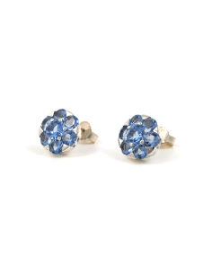 Boucles d'oreilles contemporaines en argent 925 serties de cristal - - 2