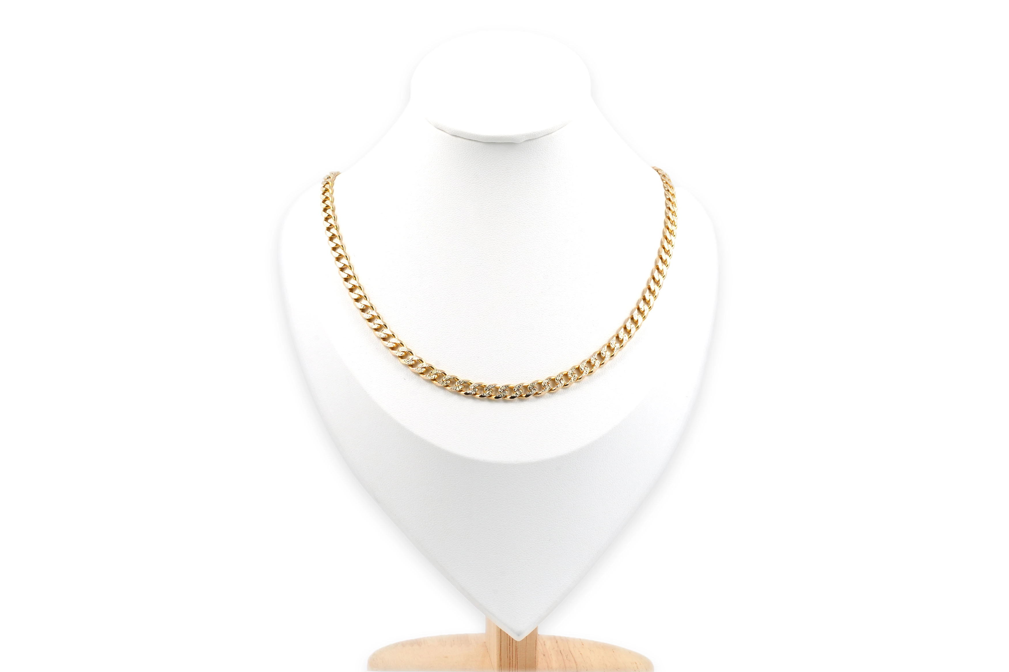 Collier contemporain en or jaune 14 carats - 1