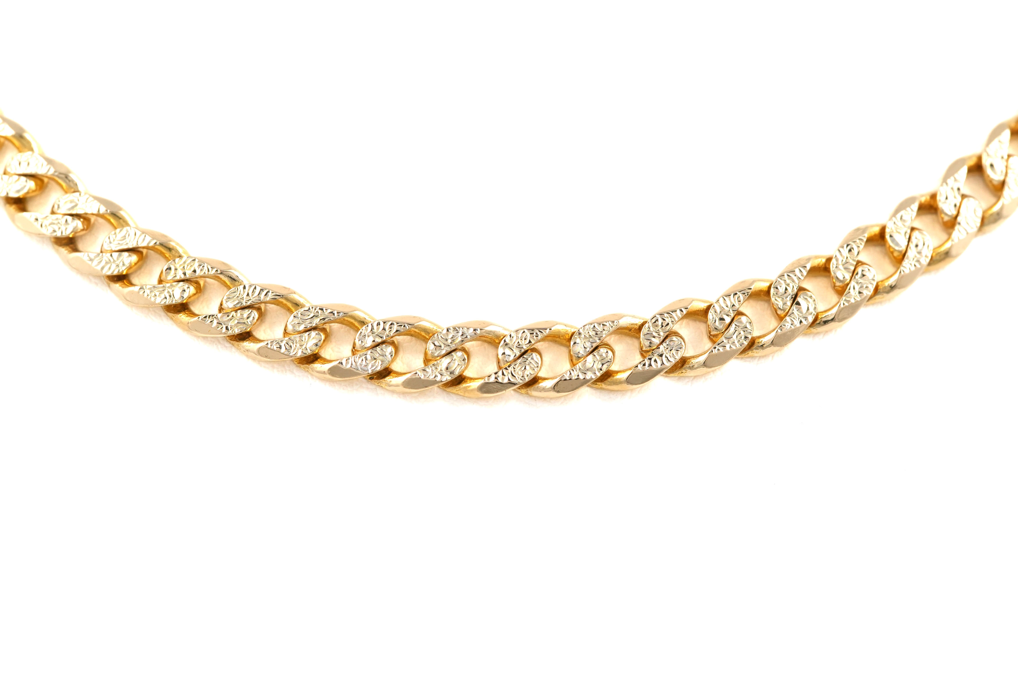Collier contemporain en or jaune 14 carats - 1