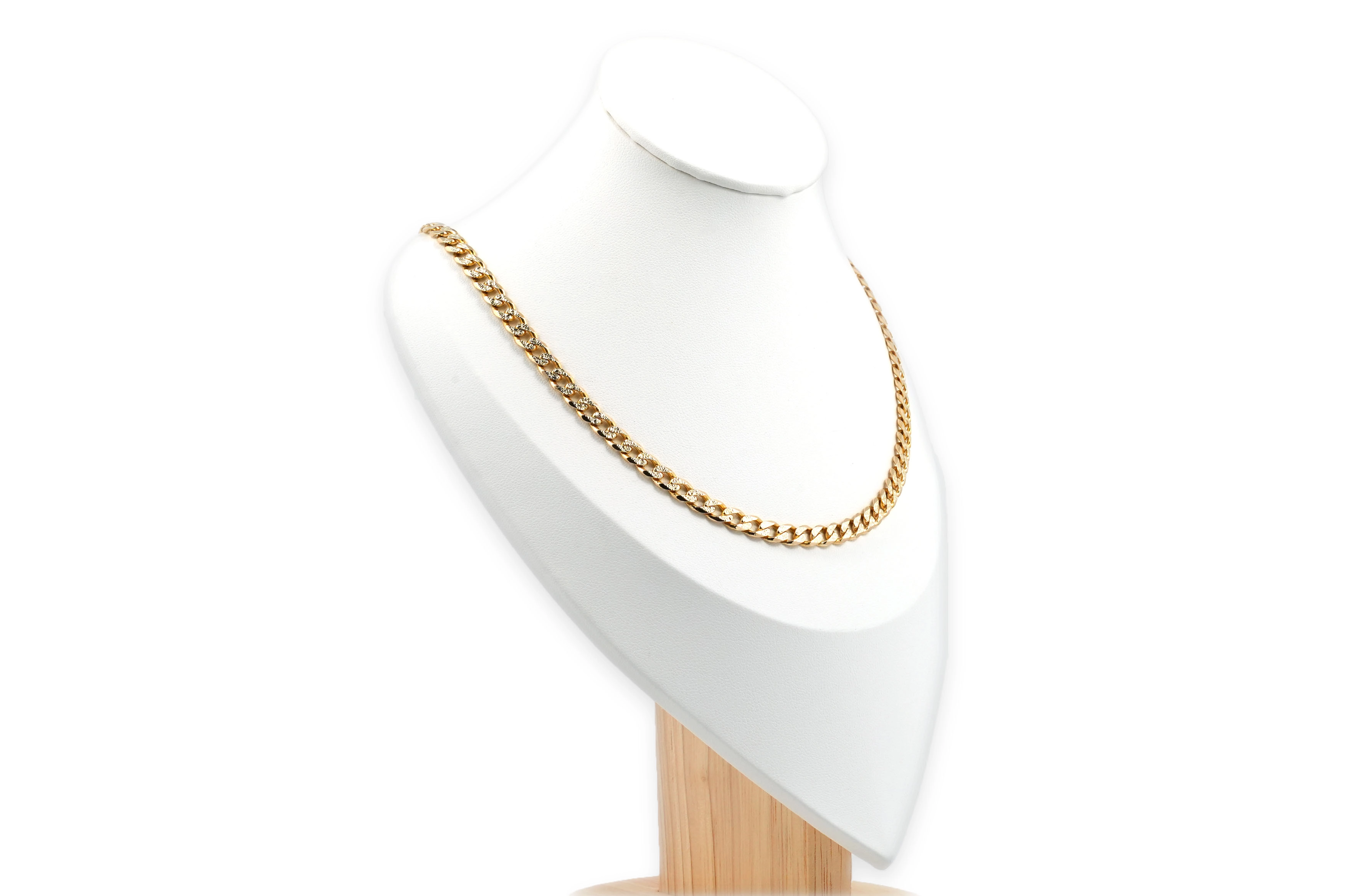 Collier contemporain en or jaune 14 carats - 4