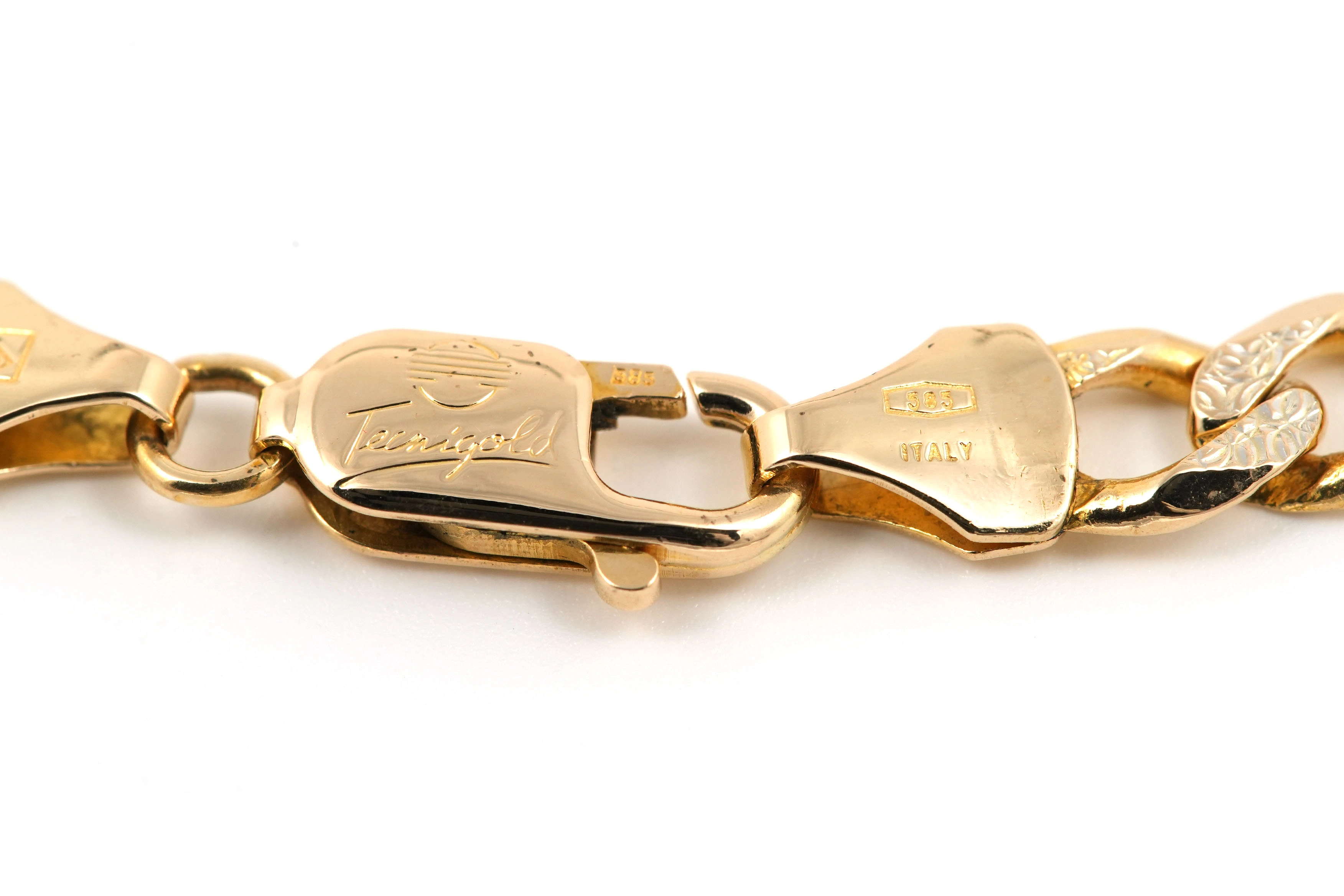 Collier contemporain en or jaune 14 carats - 5