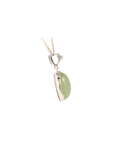 Pendentif contemporain en argent 925 serti d'une calcédoine - - 3