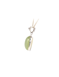 Pendentif contemporain en argent 925 serti d'une calcédoine - - 5