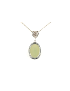 Pendentif contemporain en argent 925 serti d'une calcédoine - - 6