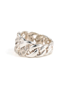 Bague contemporaine en argent 925 sertie de zirconiums - - 3
