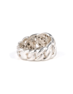 Bague contemporaine en argent 925 sertie de zirconiums - - 5