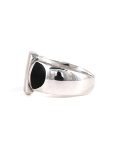 Bague contemporaine en argent 925 sertie de nacre - - 3