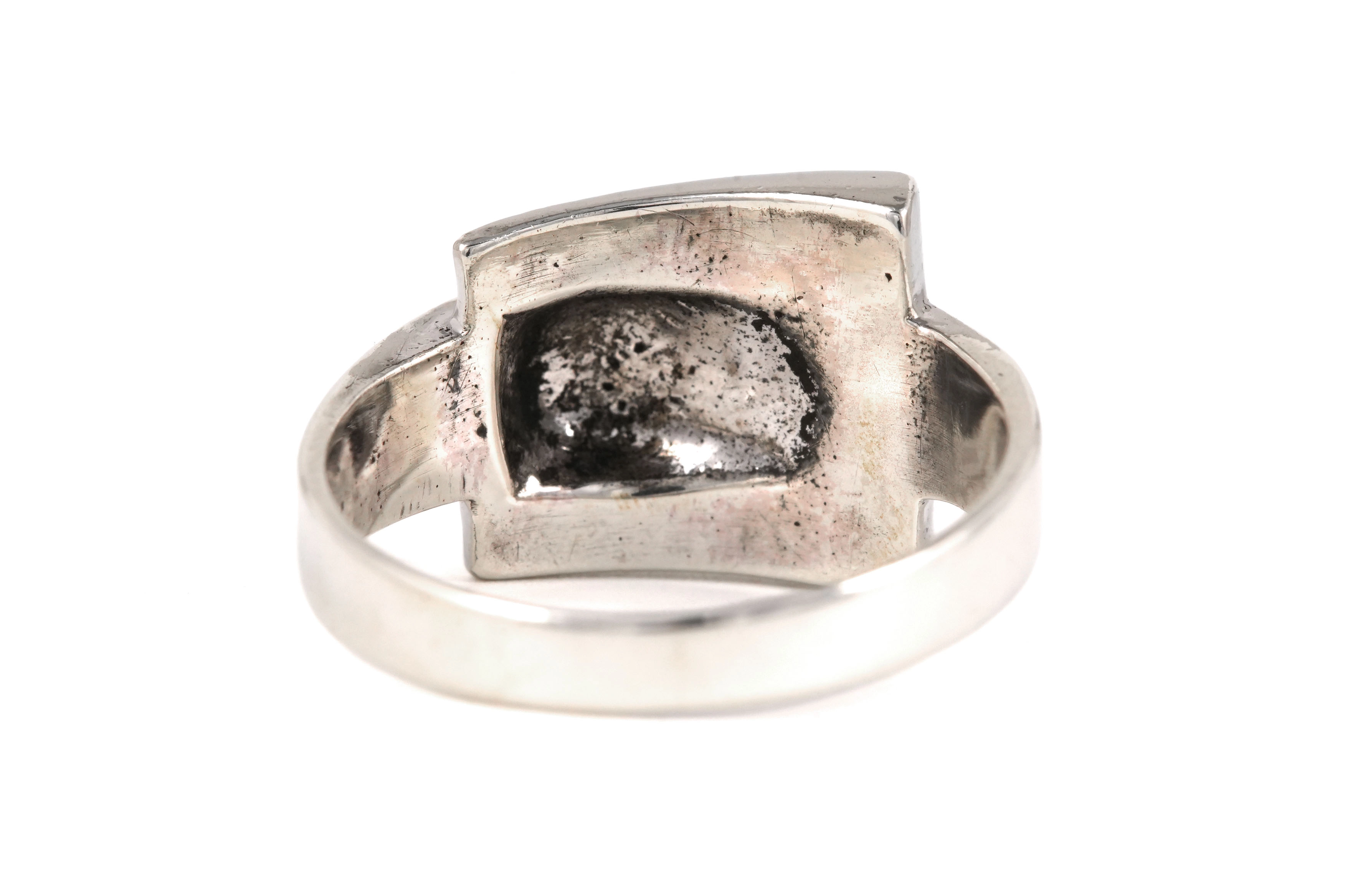 Bague Art Déco en argent sertie de marcassites - - 4