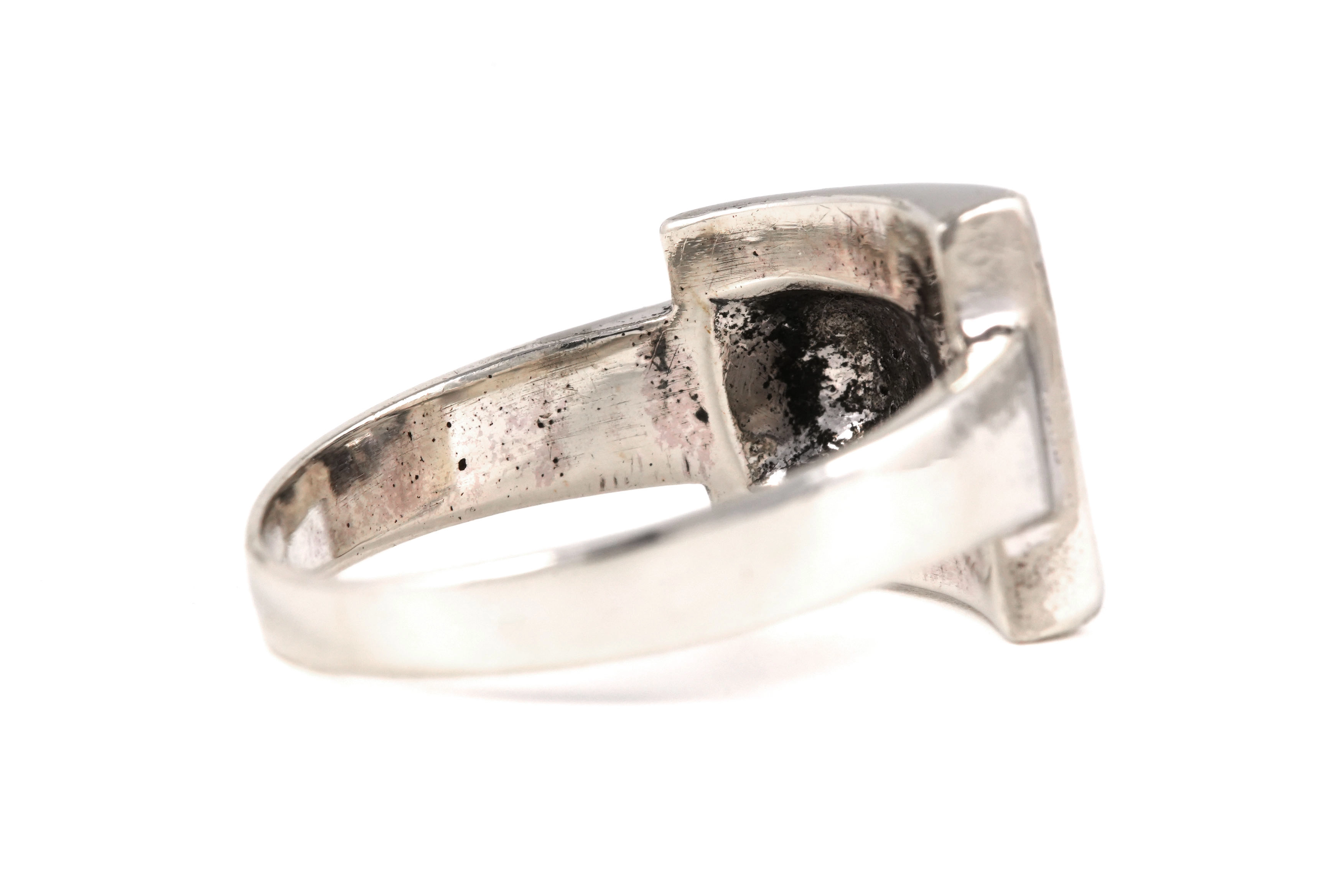 Bague Art Déco en argent sertie de marcassites - - 5