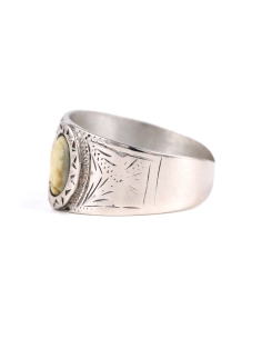 Bague Napoléon III en argent sertie de camées - - 3