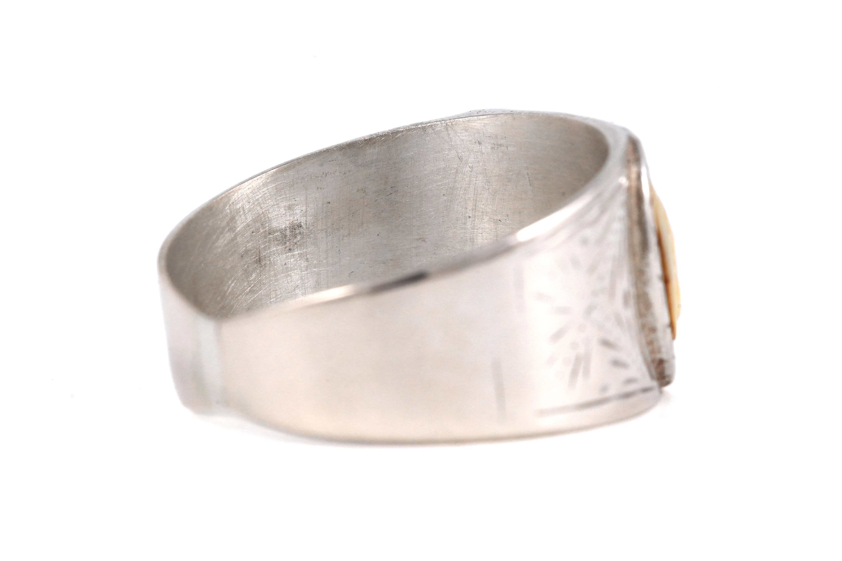 Bague Napoléon III en argent sertie de camées - - 5