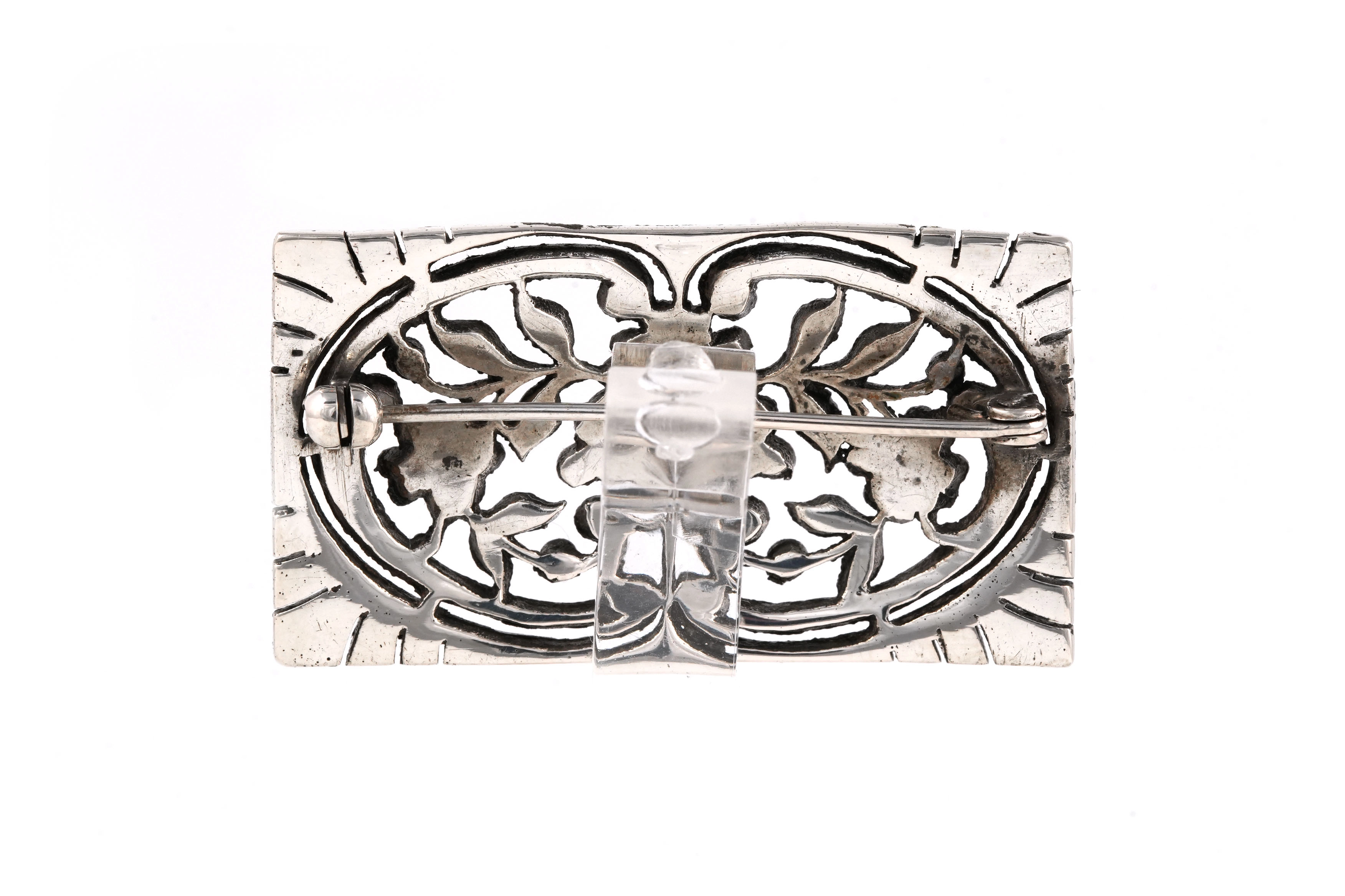 Broche Art Déco en argent 835 sertie de marcassites - - 4