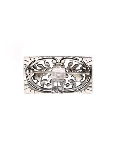 Broche Art Déco en argent 835 sertie de marcassites - - 4