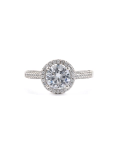 Bague contemporaine en argent 925 sertie de zirconiums - - 1