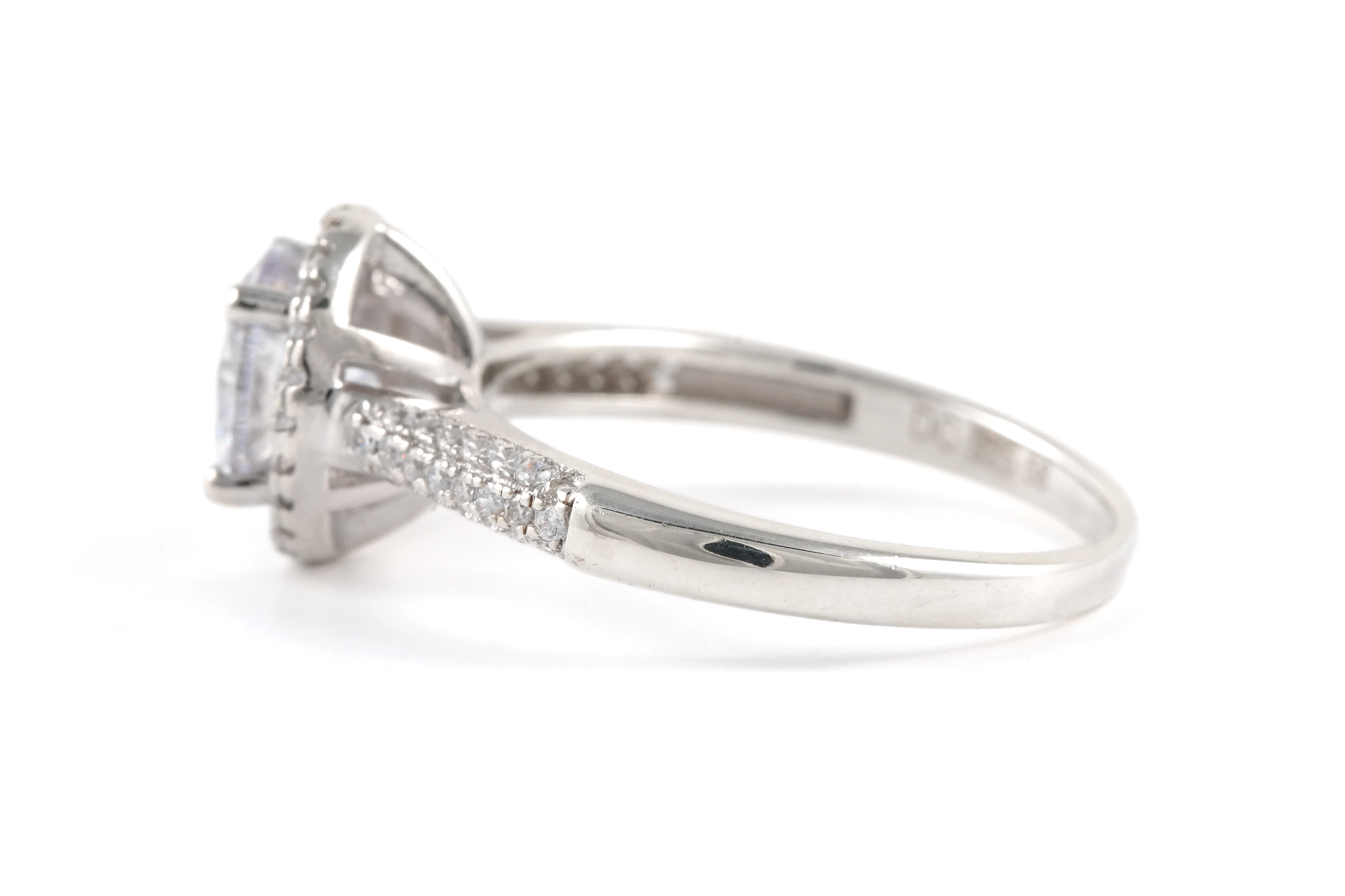 Bague contemporaine en argent 925 sertie de zirconiums - - 4
