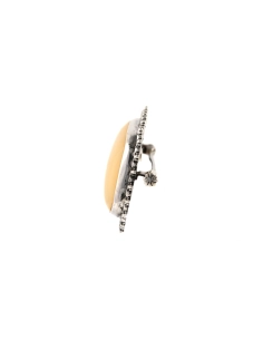 Broche Art Déco en argent sertie de nacre et de marcassites - - 3