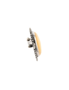 Broche Art Déco en argent sertie de nacre et de marcassites - - 5