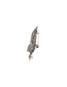 Broche Années 50 en argent 835 sertie de marcassites - - 3
