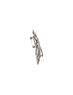 Broche Années 50 en argent 835 sertie de marcassites - - 5