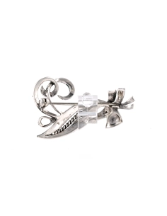 Broche Art Déco en argent 835 sertie de marcassites - - 4