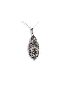 Pendentif Art Déco en argent 835 serti de marcassites - - 4